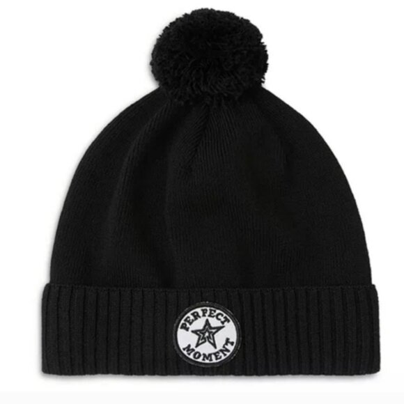 ? Perfect Moment Black Logo Beanie Perfect Moment Patch Beanie